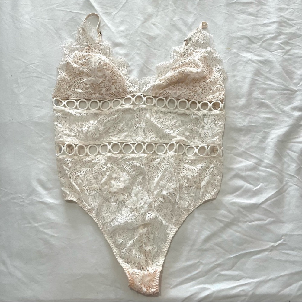 Victoria’s Secret Floral Lace and Rings Teddy